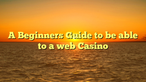 A Beginners Guide to be able to a web Casino